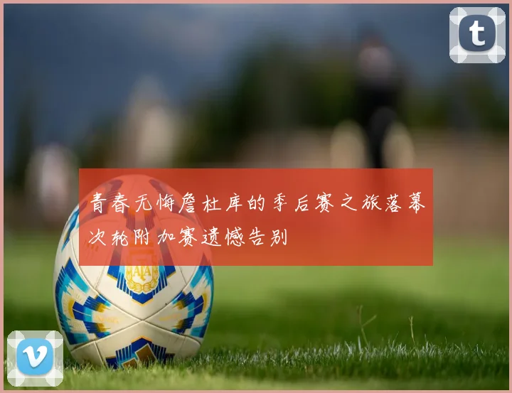 青春无悔詹杜库的季后赛之旅落幕次轮附加赛遗憾告别